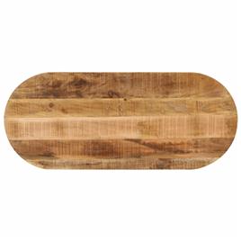 vidaXL Tampo de mesa oval 120x50x2,5cm madeira mangueira áspera maciça