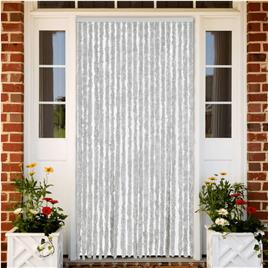 vidaXL Cortina anti-insetos 90x200 cm chenille cinzento