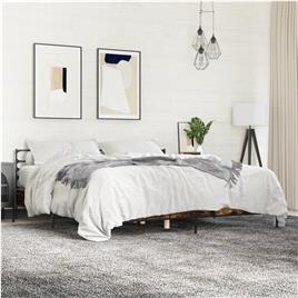 vidaXL Estrutura de cama 200x200 cm derivados madeira/metal
