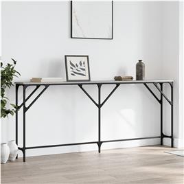 vidaXL Mesa consola 180x23x75 cm derivados de madeira cinzento sonoma