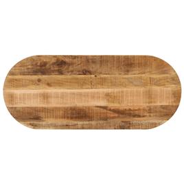 vidaXL Tampo de mesa oval 120x50x3,8cm madeira mangueira áspera maciça