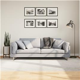 vidaXL Tapete de pelo curto IZA visual escandinavo 160x230cm cor creme