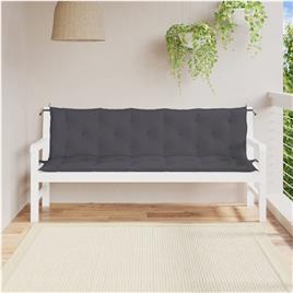 vidaXL Almofadões banco jardim 2pcs 180x50x7cm tecido oxford antracite