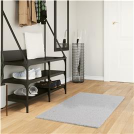vidaXL Tapete pelo curto macio e lavável HUARTE 60x110 cm cinzento