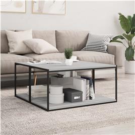 vidaXL Prateleiras de parede 4pcs derivados de madeira cinzento sonoma