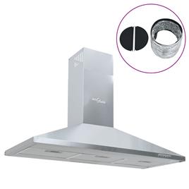 vidaXL Exaustor 90 cm aço inoxidável