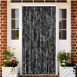 vidaXL Cortina anti-insetos 100x230 cm chenille antracite