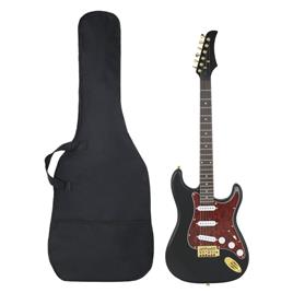 vidaXL Guitarra elétrica p/ iniciantes c/saco 4/4 39' castanho/dourado