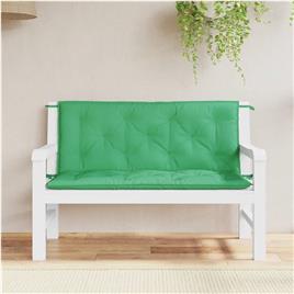 vidaXL Almofadões banco jardim 2 pcs 120x50x7cm tecido oxford verde