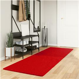 vidaXL Tapete de pelo curto OVIEDO 80x250 cm vermelho