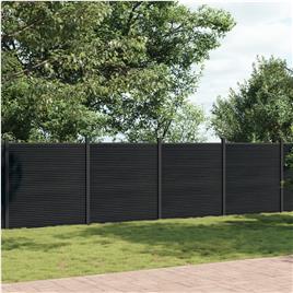 vidaXL Painel de vedação 699x186 cm WPC cinzento