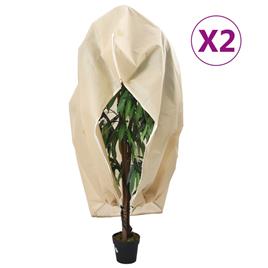 vidaXL Coberturas para plantas com fecho 2 pcs 70 g/m² 2,36x2 m