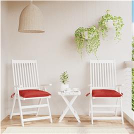 vidaXL Almofadões de cadeira 2 pcs 40x40x7 cm tecido oxford vermelho