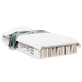 vidaXL Estrutura de cama 75x190 cm derivados de madeira branco
