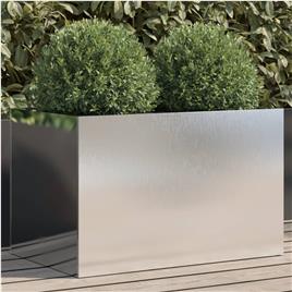 vidaXL Vaso/floreira 62x40x39 cm aço inoxidável prateado