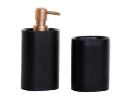 Dosificador  Preto PVC Resina Dourado (8.5 x 6 x 18 cm) (8,5 x 6 x 11,5 cm)
