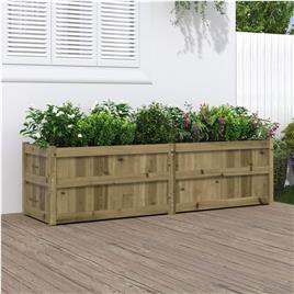 vidaXL Vaso/floreira de jardim 180x50x50cm madeira de pinho impregnada