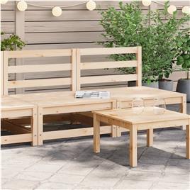 vidaXL Sofás sem apoio braços p/ jardim 2 pcs 70x70x67 cm pinho maciço