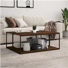 vidaXL Prateleiras parede 4 pcs derivados de madeira carvalho castanho