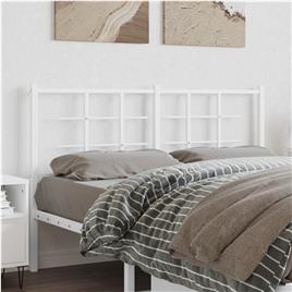 vidaXL Cabeceira de cama 135 cm metal branco