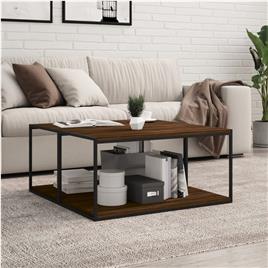 vidaXL Prateleiras parede 4 pcs derivados de madeira carvalho castanho