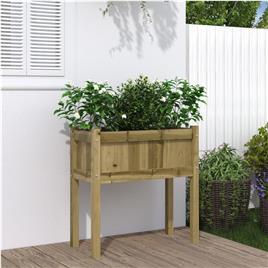 vidaXL Vaso/floreira de jardim com pernas 70x31x70 cm pinho impregnado