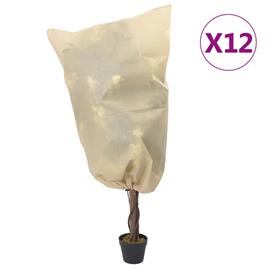 vidaXL Coberturas para plantas com cordão 12 pcs 70 g/m² 0,8x1,2 m