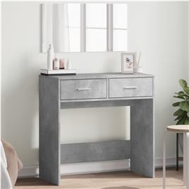 vidaXL Toucador com espelho 80x39x80 cm cinzento cimento