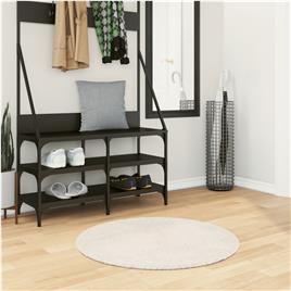 vidaXL Tapete de pelo alto com aspeto brilhante ISTAN Ø 80 cm creme
