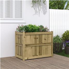 vidaXL Vaso/floreira de jardim 90x50x70 cm madeira de pinho impregnada