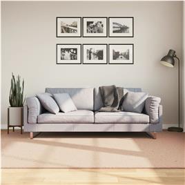 vidaXL Tapete pelo curto macio e lavável HUARTE 160x230 cm rosa-pálido