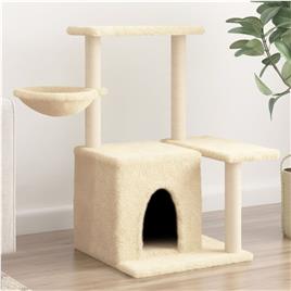 vidaXL Árvore para gatos c/ postes arranhadores sisal 83 cm cor creme
