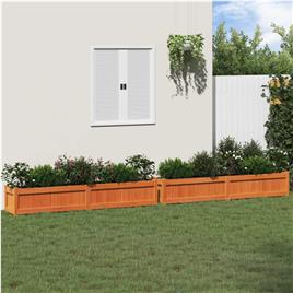 vidaXL Vasos/floreiras de jardim 2 pcs pinho maciço castanho cera