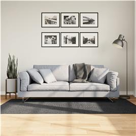 vidaXL Tapete de pelo curto IZA visual escandinavo 100x200cm antracite