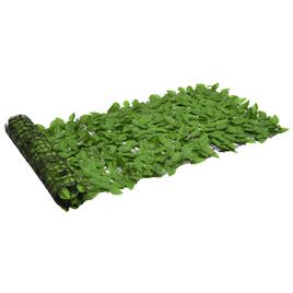 vidaXL Tela de varanda com folhas verdes 200x75 cm