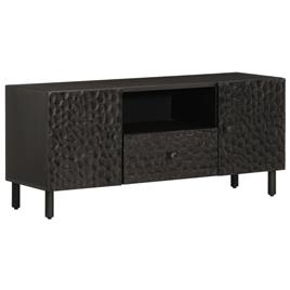 vidaXL Móvel de TV 105x33x46 cm madeira de mangueira maciça preto