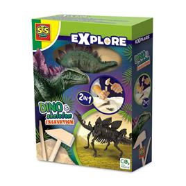 Ses Brinquedo 'Escavação 2 em 1 - Dinossauros e esqueletos', SES</di