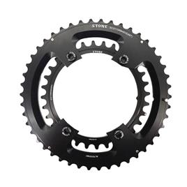 Stone Shimano Road 2x 110 Bcd Chainring Prateado 50/34t