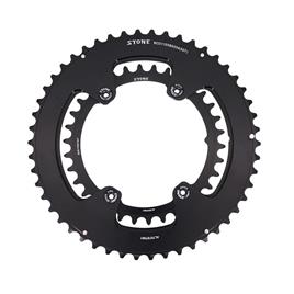 Stone Shimano Road Fc 2x/rotor 4x 110 Bcd Chainring Prateado 50/34t