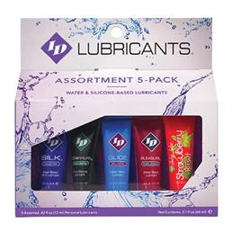 ID JUICY LUBE - PACOTE DE TUBO DE LUBRIFICANTE 5X ASSORTED 12 ML