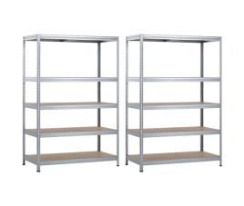 Pack 2 prateleiras modulares com 5 prateleiras ajustáveis ??thinia home