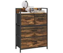 Cómoda de quarto tecido não tecido, aço, mdf homcom