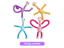 Fidget Tubo-pop Girafas Kidzup Cores Sortidas