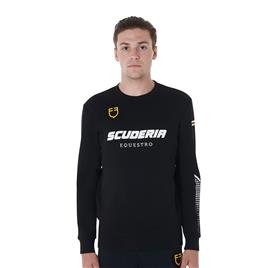 Equestro Scuderia Collection Round Neck Sweatshirt Preto XL Homem