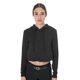 Equestro Cut Out Hoodie Preto S Mulher