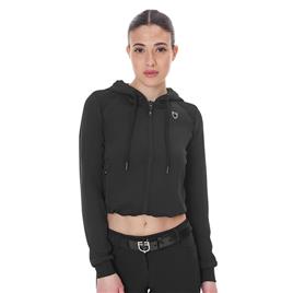 Equestro Scuba Cropped Full Zip Sweatshirt Preto M Mulher