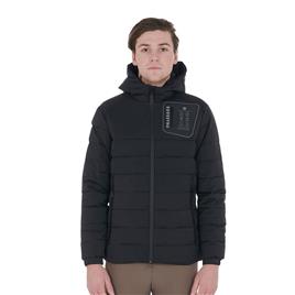 Equestro Quilted Stretch Fabric Jacket Preto XS Homem