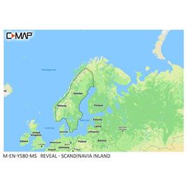 C-map Scandinavia Inland Map Azul