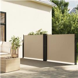 vidaXL Toldo lateral retrátil 120x600 cm bege
