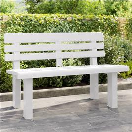 vidaXL Banco de jardim 110x52x71 cm polipropileno branco